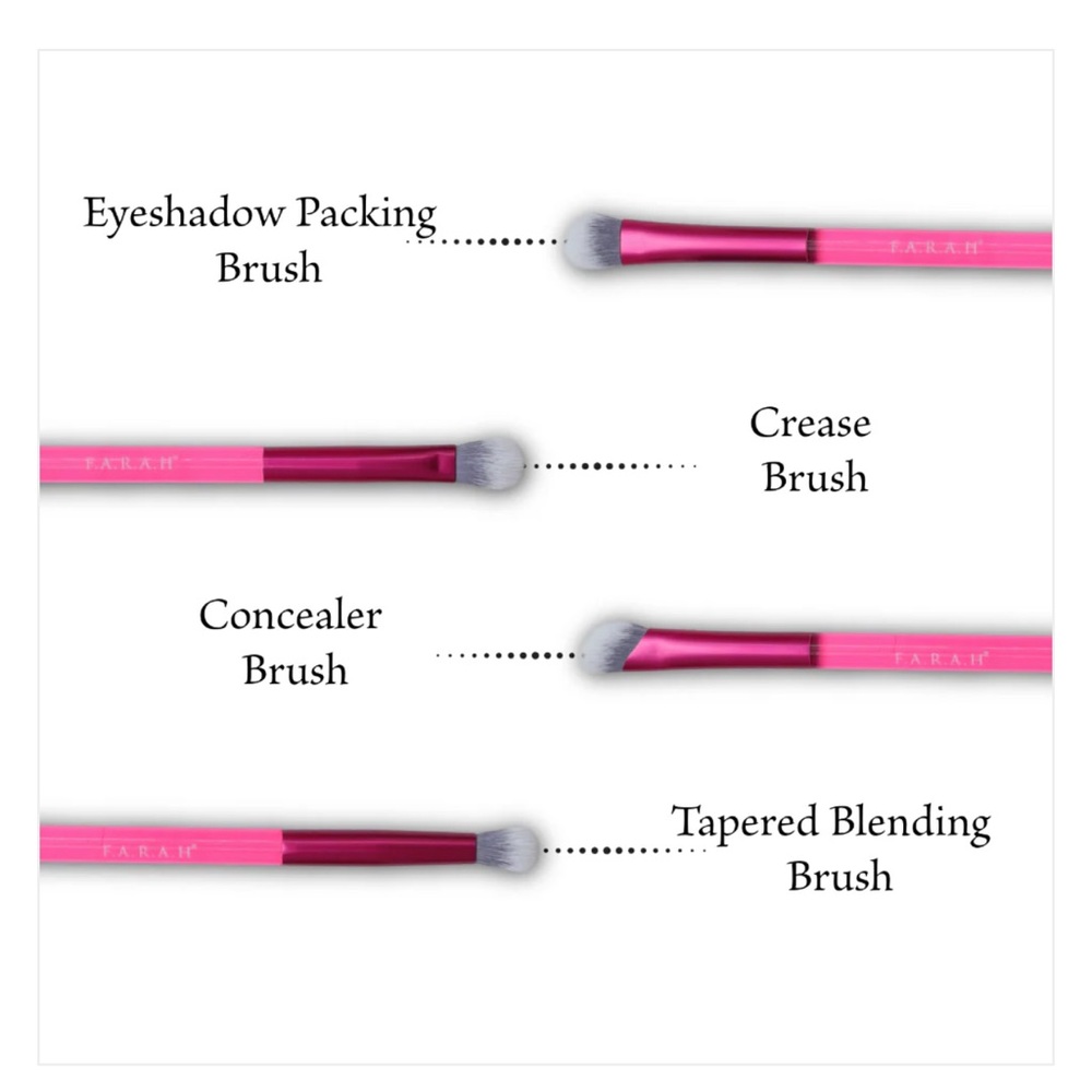 F.A.R.A.H Pink Makeup Brush Set - Picture 8 of 9